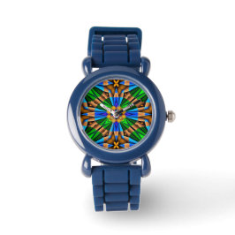 Uniek Abstract bloemenpatroon Horloge