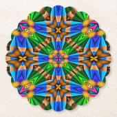 Uniek Abstract bloemenpatroon Kartonnen Onderzetters (Voorkant)