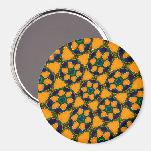 Uniek Abstract bloemenpatroon Magneet (Voorkant / Achterkant)