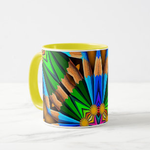 Uniek Abstract bloemenpatroon Mok