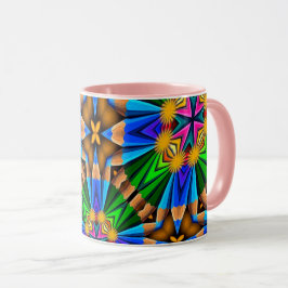 Uniek Abstract bloemenpatroon Mok