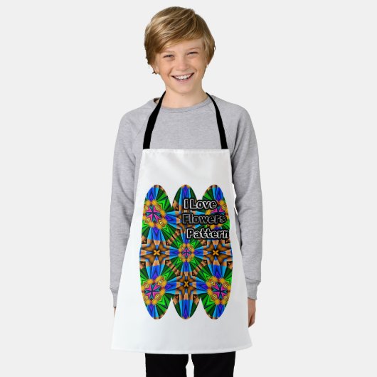 Uniek Abstract bloemenpatroon Schort (Gedragen)