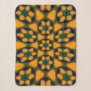 Uniek Abstract bloemenpatroon Sherpa Deken