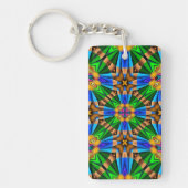 Uniek Abstract bloemenpatroon Sleutelhanger (Voorkant)