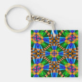 Uniek Abstract bloemenpatroon Sleutelhanger (voorkant)