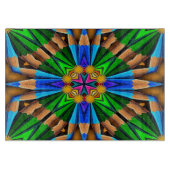 Uniek Abstract bloemenpatroon Snijplank (Voorkant)