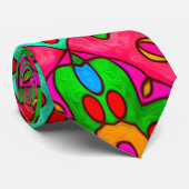 Uniek Abstract bloemenpatroon Stropdas (Opgerold)