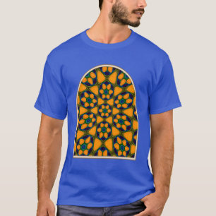 Uniek Abstract bloemenpatroon T-shirt