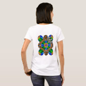 Uniek Abstract bloemenpatroon T-shirt (Achterkant volledig)