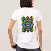 Uniek Abstract bloemenpatroon T-shirt (Achterkant)