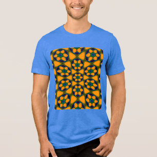 Uniek Abstract bloemenpatroon Tri-Blend Shirt
