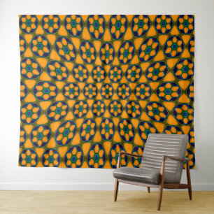 Uniek Abstract bloemenpatroon Wandkleed