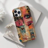 Uniek Abstract Collage Oog en Vlinder Ontwerp Case-Mate iPhone Case