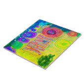 Uniek Abstract digitaal schilderij Tegeltje (Zijkant)