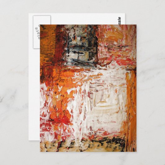 Uniek Abstract expressionistisch Briefkaart verf k (Voorkant / Achterkant)