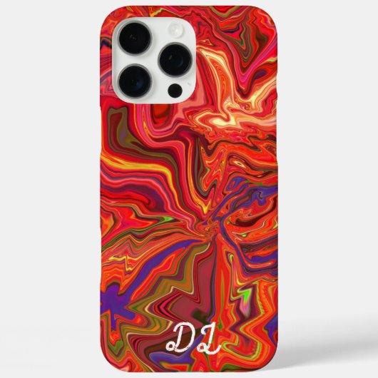 Uniek Abstract gemarmerd vloeibaar Sinaasappel Case-Mate iPhone Case (Achterkant)