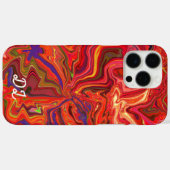 Uniek Abstract gemarmerd vloeibaar Sinaasappel Case-Mate iPhone Case (Achterkant (horizontaal))