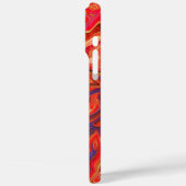 Uniek Abstract gemarmerd vloeibaar Sinaasappel Case-Mate iPhone Case (Achterkant / Links)
