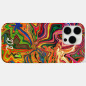 Uniek Abstract gemarmerd vloeibaar Sinaasappel Case-Mate iPhone Case (Achterkant (horizontaal))