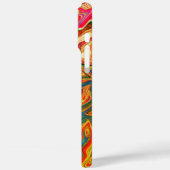 Uniek Abstract gemarmerd vloeibaar Sinaasappel Case-Mate iPhone Case (Achterkant / Links)