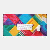 Uniek Abstract geometrisch patroon Bureaumat (Keyboard & Muis)
