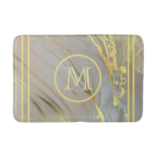 Uniek Abstract goudmonogram Badmat