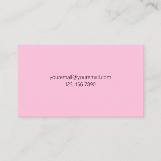 Uniek Abstract Helder Roze Waterverf Vastgoed Visitekaartje (Achterkant)