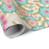 Uniek Abstract kunstpatroon van Japanse bloemen Cadeaupapier (Rol Hoek)