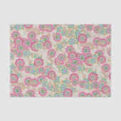 Uniek Abstract kunstpatroon van Japanse bloemen Tissuepapier (Voorkant)