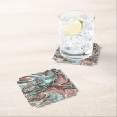 Uniek Abstract Mauve Blue Green Swirls Onderzetter (Insitu)