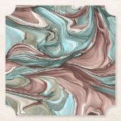 Uniek Abstract Mauve Blue Green Swirls Onderzetter (Voorkant)
