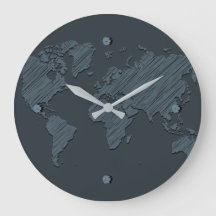 Uniek Abstract ontwerp voor donkergrijze Wereldkaa