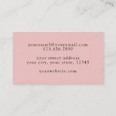 Uniek Abstract Oranje bruin koraalroze Visitekaartje (Achterkant)