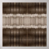 Uniek Abstract Patroon Bruin en Beige Poster (Voorkant)