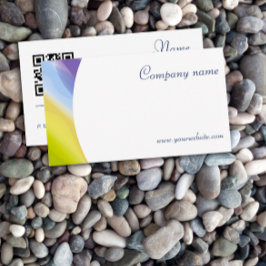 Uniek abstract QR code lavendel Visitekaartje