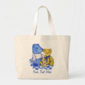Uniek afbeelding van drie schattige teddies grote tote bag (Voorkant)