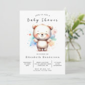 Uniek afdrukbaar Beren Baby shower Kaart (Staand voorkant)