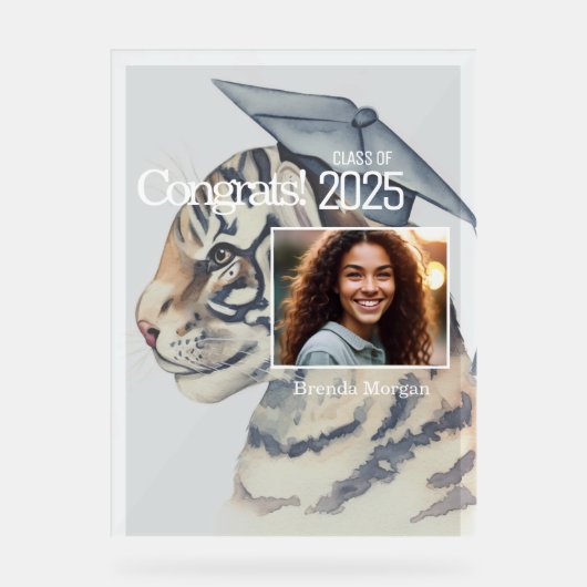 Uniek afstudeerfeest acryl bord (Voorkant)