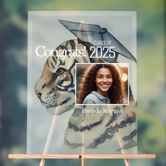 Uniek afstudeerfeest acryl bord (Neutraal)