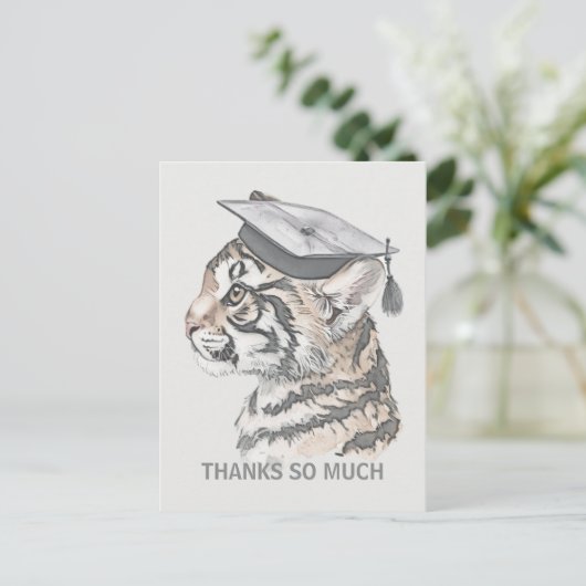 Uniek Afstuderen Bedankt Briefkaart (Staand voorkant)