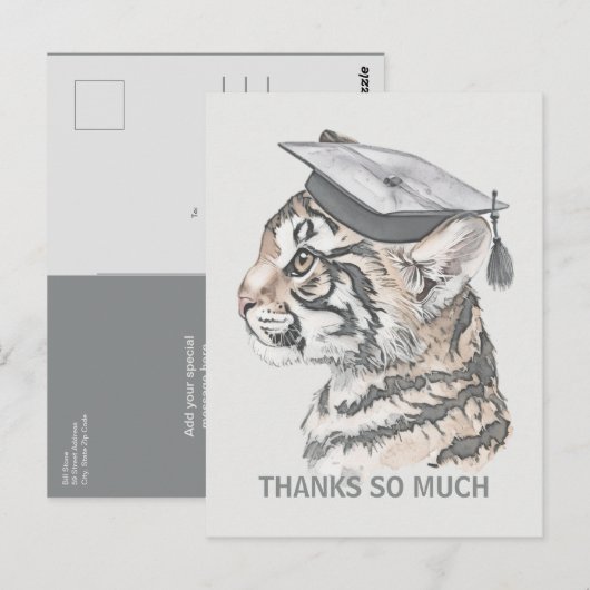 Uniek Afstuderen Bedankt Briefkaart (Voorkant / Achterkant)