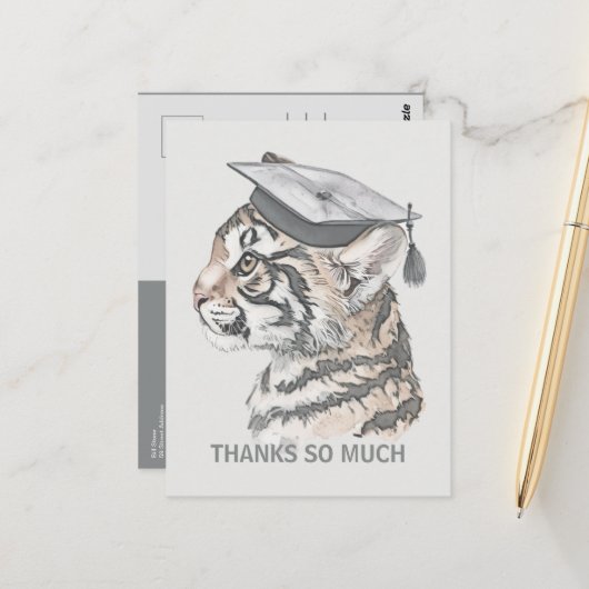 Uniek Afstuderen Bedankt Briefkaart (Voorkant / Achterkant in situ)