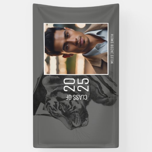 Uniek Afstuderen Foto toevoegen Spandoek (Verticaal)