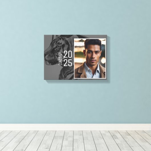 Uniek Afstuderen foto uitgerekt doek Canvas Afdruk (Insitu (Houten vloer))