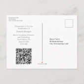 Uniek Afstuderen Invitation Briefkaart met QR-code (Achterkant)