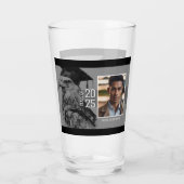 Uniek Afstuderen Twee foto Drink glas (Achterkant)