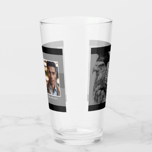 Uniek Afstuderen Twee foto Drink glas (Rechts)