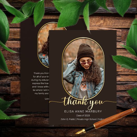 Uniek Afstuderen voor fotocollage 2 Hartelijk dank Bedankkaart