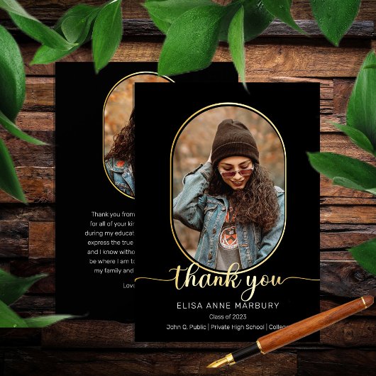 Uniek Afstuderen voor fotocollage 2 Hartelijk dank Bedankkaart