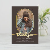 Uniek Afstuderen voor fotocollage 2 Hartelijk dank Bedankkaart (Staand voorkant)